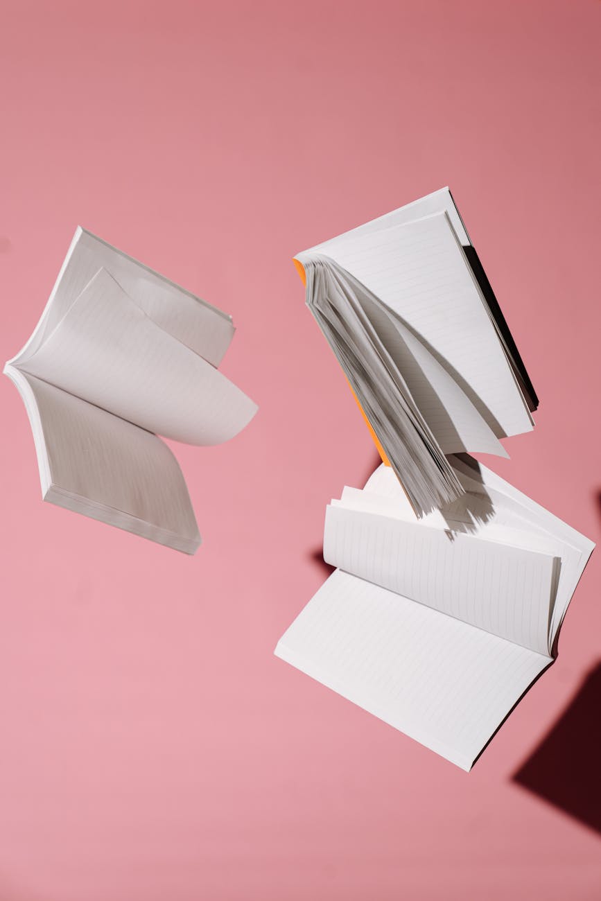 notebooks in air